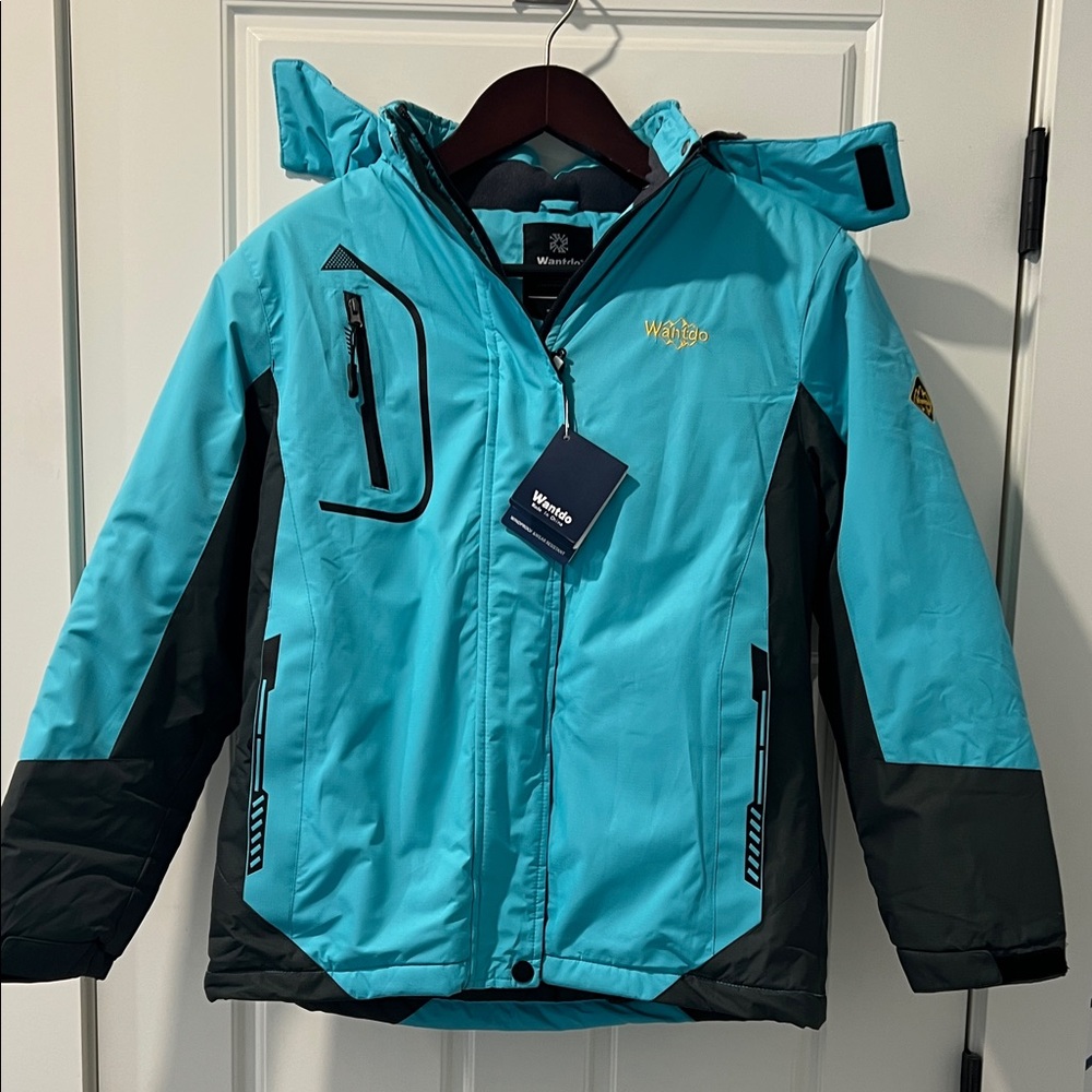 Waterproof Winter Jacket - Blue and Black